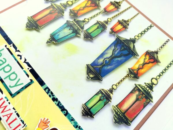 Sparkling Handmade Diwali Greeting Card D4 image