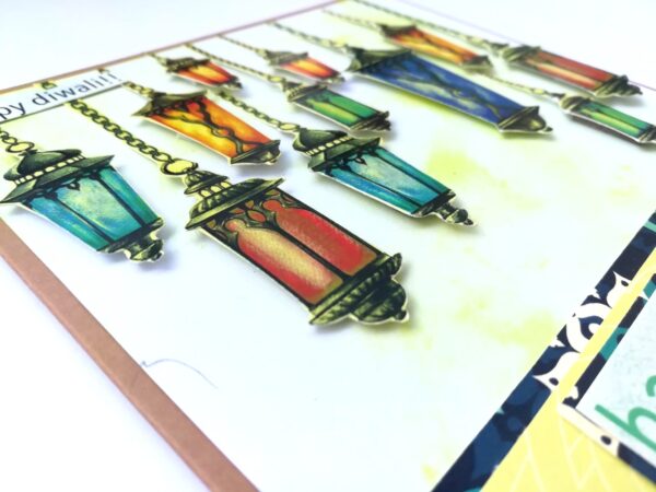 Sparkling Handmade Diwali Greeting Card D4 image
