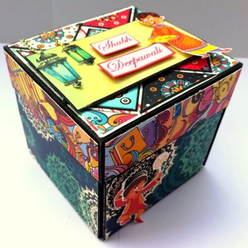 Sparkling Diwali Handmade Explosion Gift Box D2 image