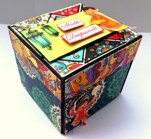 Sparkling Diwali Handmade Explosion Gift Box D2 image