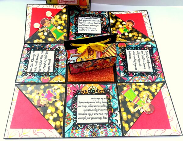 Sparkling Diwali Handmade Explosion Gift Box D2 image
