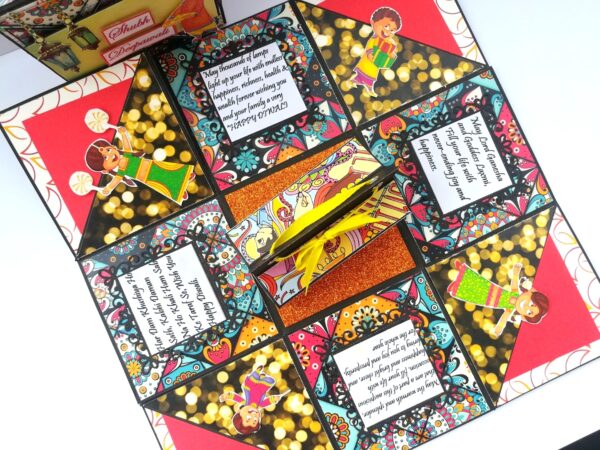 Sparkling Diwali Handmade Explosion Gift Box D2 image