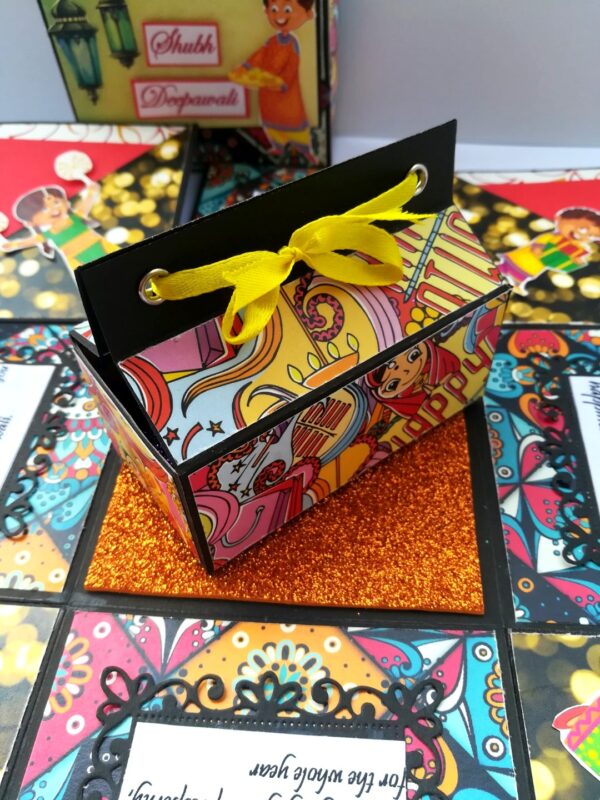Sparkling Diwali Handmade Explosion Gift Box D2 image