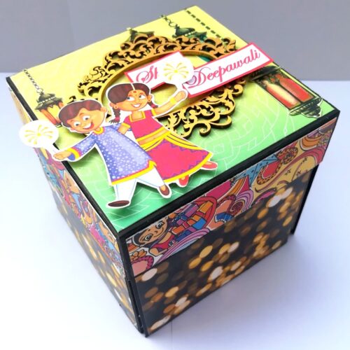 Sparkling Diwali Handmade Explosion Gift Box D1 image