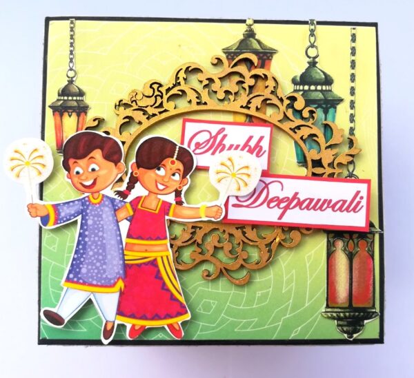 Sparkling Diwali Handmade Explosion Gift Box D1 image