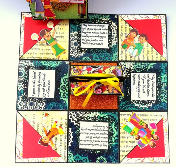 Sparkling Diwali Handmade Explosion Gift Box D1 image