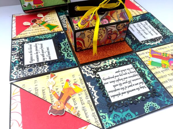 Sparkling Diwali Handmade Explosion Gift Box D1 image