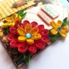 Sparkling Handmade Quilled Diwali Greeting Card D7 image