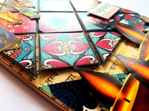 Sparkling Handmade Quilled Diwali Greeting Card D8 image Sparkling Handmade Quilled Diwali Greeting Card D8 image