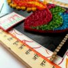 Sparkling Handmade Quilled Diwali Greeting Card D10 image Sparkling Handmade Quilled Diwali Greeting Card D10 image