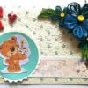 Blue corner Flowers Birthday Quilled Card image