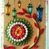 Sparkling Handmade Quilled Diwali Greeting Card D11 image Sparkling Handmade Quilled Diwali Greeting Card D11 image