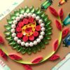 Sparkling Handmade Quilled Diwali Greeting Card D11 image Sparkling Handmade Quilled Diwali Greeting Card D11 image