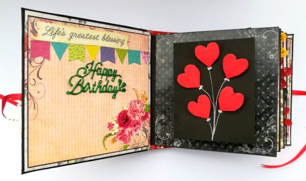 Quilled Love Birthday Handmade Scrapbook image