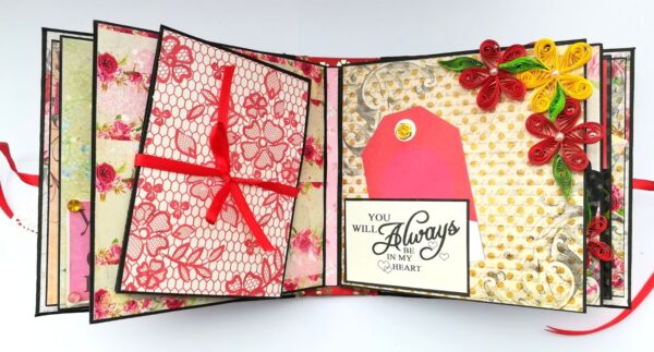 Quilled Love Birthday Handmade Scrapbook image