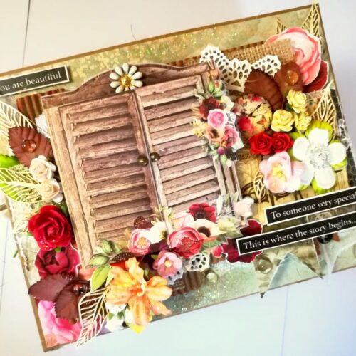 Exclusive Designer Glittery Handmade Love Scrapbook image