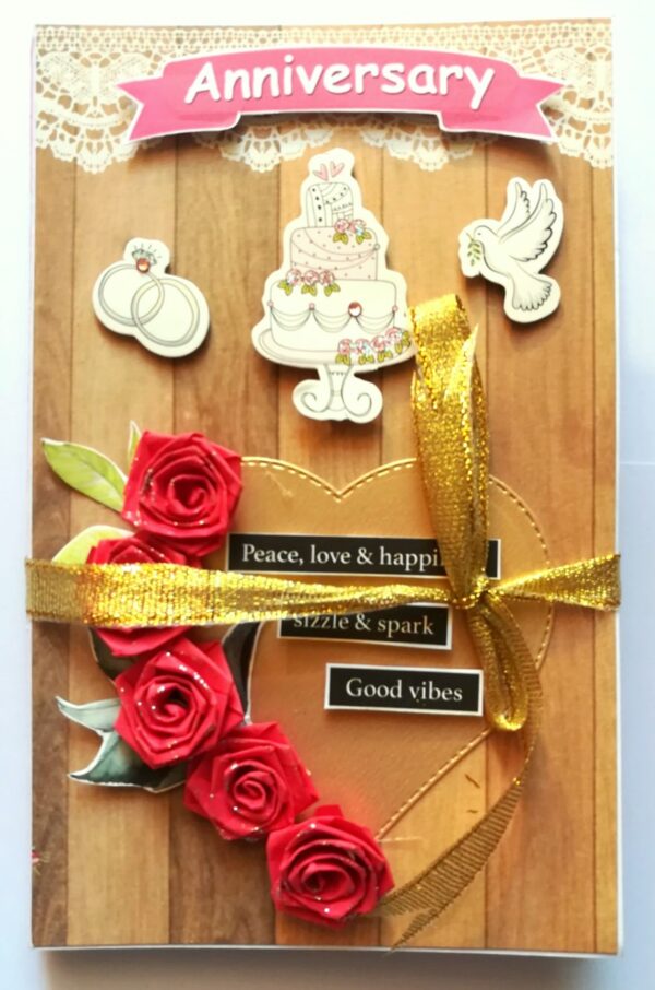 Sparkling Anniversary Three Fold Mini Scrapbook Gift - D1 image