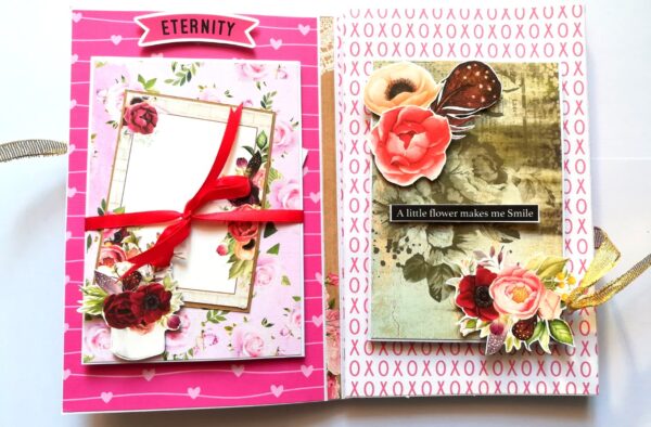 Sparkling Anniversary Three Fold Mini Scrapbook Gift - D1 image