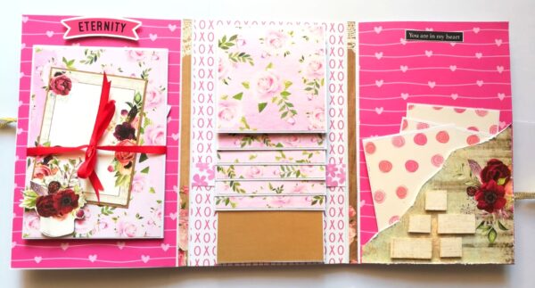 Sparkling Anniversary Three Fold Mini Scrapbook Gift - D1 image