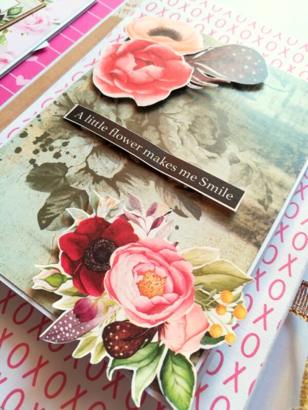 Sparkling Anniversary Three Fold Mini Scrapbook Gift - D1 image