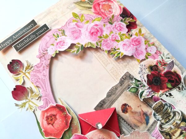Sparkling Anniversary Mini Scrapbook Greeting Card -D2 image