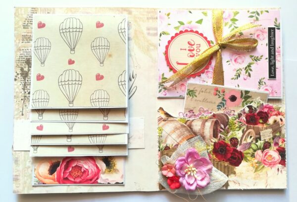 Sparkling Anniversary Mini Scrapbook Greeting Card -D2 image