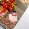 Yellow Quilled Flowers in Vase Greeting Card -D1 image