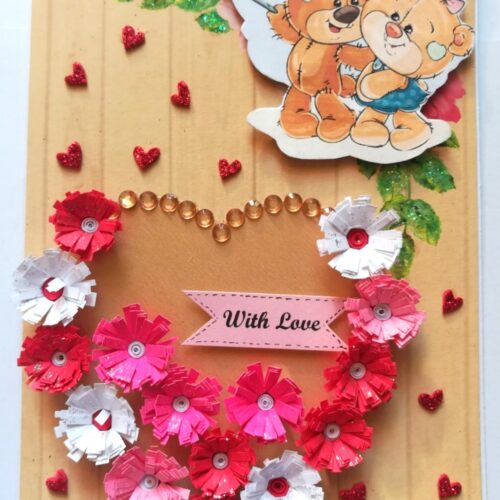 Love Quilled Special Heart Greeting Card -D1 image