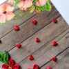 Red Quilled Flowers Corner Greeting Card image