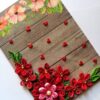 Red Quilled Flowers Corner Greeting Card image