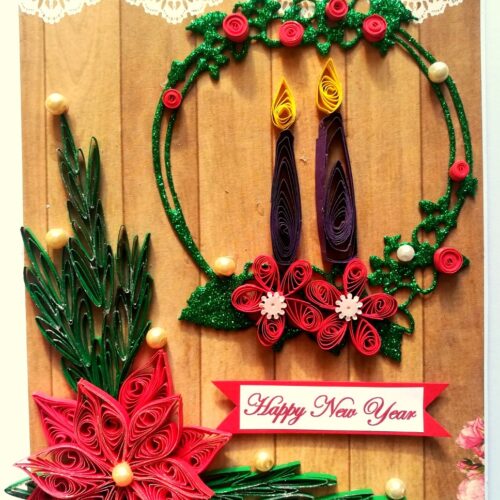 Sparkling Quilled New Year Greeting Card -NY4 image