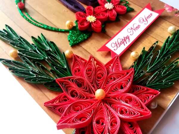 Sparkling Quilled New Year Greeting Card -NY4 image Sparkling Quilled New Year Greeting Card -NY4 image