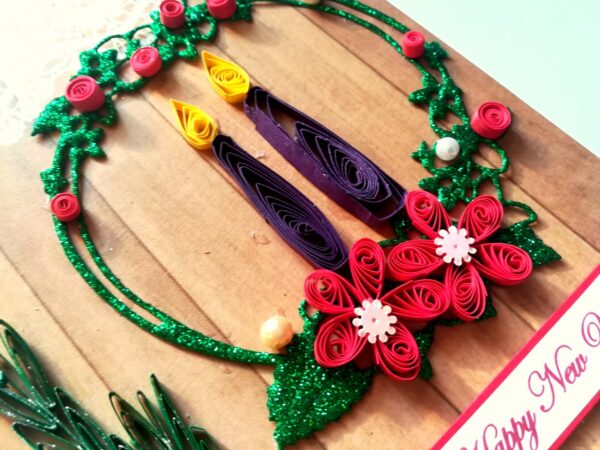 Sparkling Quilled New Year Greeting Card -NY4 image Sparkling Quilled New Year Greeting Card -NY4 image