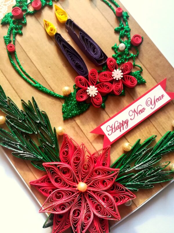 Sparkling Quilled New Year Greeting Card -NY4 image Sparkling Quilled New Year Greeting Card -NY4 image