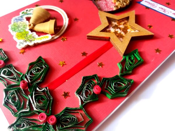 Star Shaker and Quilled Glasses New Year Card - NY6 image