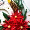 Sparkling Red Quilled Flowers and New Year Card - NY5 image