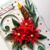 Sparkling Red Quilled Flowers and New Year Card - NY5 image