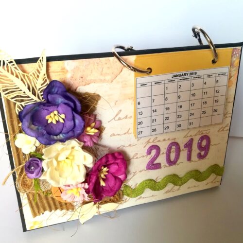 Purple Themed Sparkling Decor Calendar image