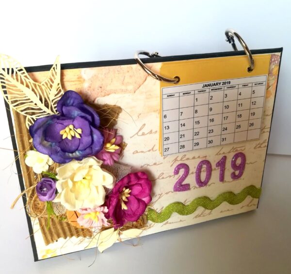 Purple Themed Sparkling Decor Calendar image