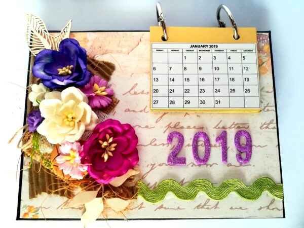 Purple Themed Sparkling Decor Calendar image