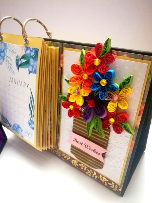 Quilled Flower Vase Calendar image