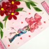 Red Quilled Flowers Love Greeting Card -V1 image