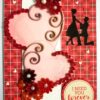 Red Themed Quilled Flowers Love Greeting Card -V2 image