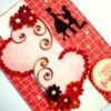 Red Themed Quilled Flowers Love Greeting Card -V2 image