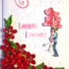 Red Themed Quilled Flowers Greeting Card - V4 image Red Themed Quilled Flowers Greeting Card - V4 image