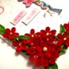 Red Themed Quilled Flowers Greeting Card - V4 image Red Themed Quilled Flowers Greeting Card - V4 image