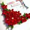 Red Themed Quilled Flowers Greeting Card - V4 image Red Themed Quilled Flowers Greeting Card - V4 image