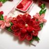 Valentine Red Quilled Mini Scrapbook Greeting Card image