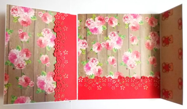 Valentine Red Quilled Mini Scrapbook Greeting Card image