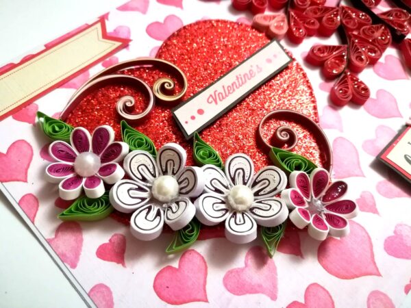 Too Much Love Valentine Quilled Greeting Card image
